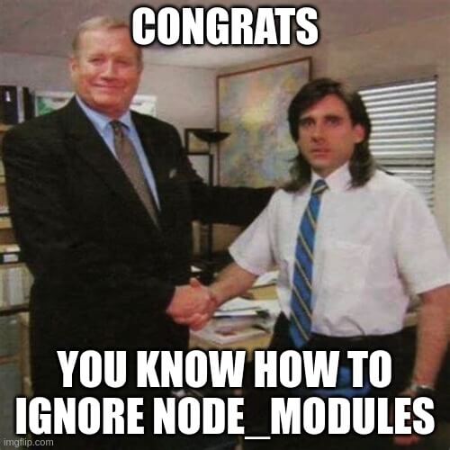 git ignore node_modules