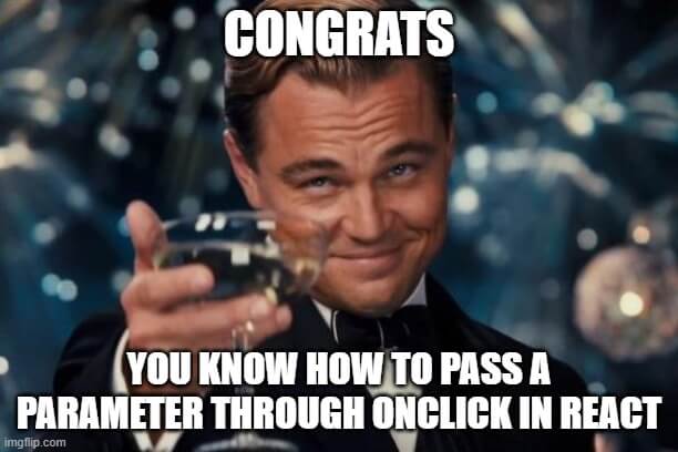 react onclick pass parameter