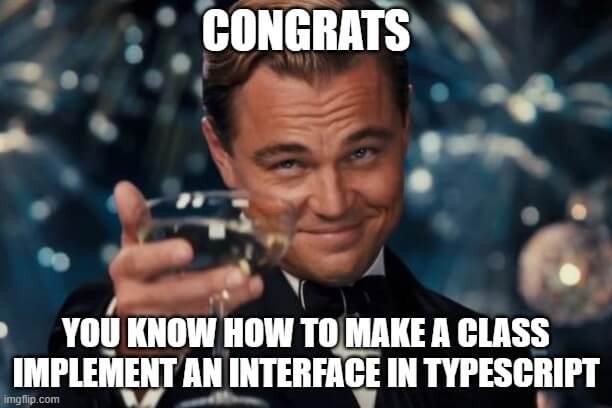 typescript class implements interface
