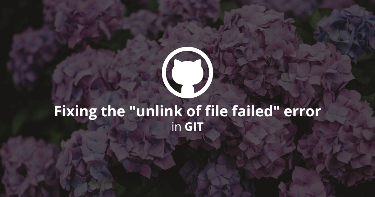 git unlink of file failed