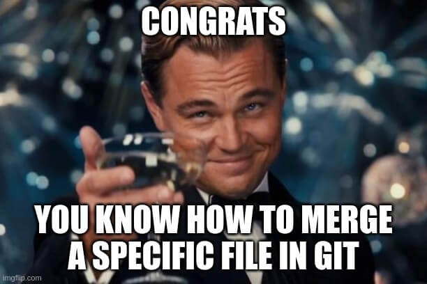 git merge specific file